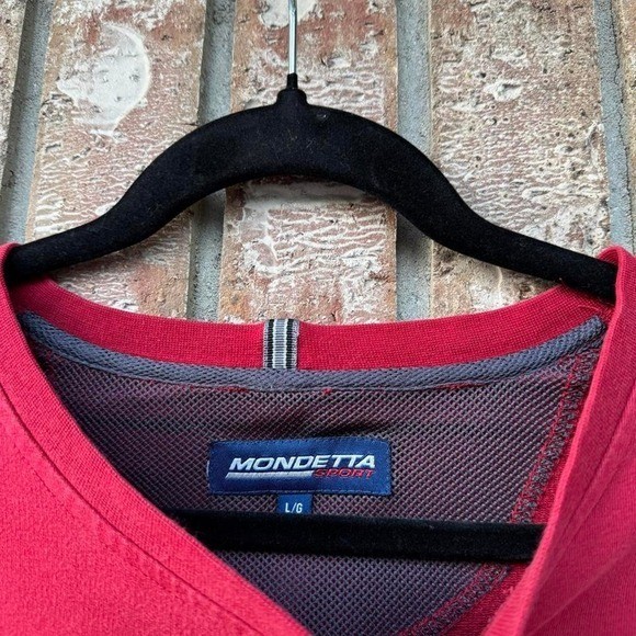 RED MONDETTA SPORT VENT PANEL LONG SLEEVE