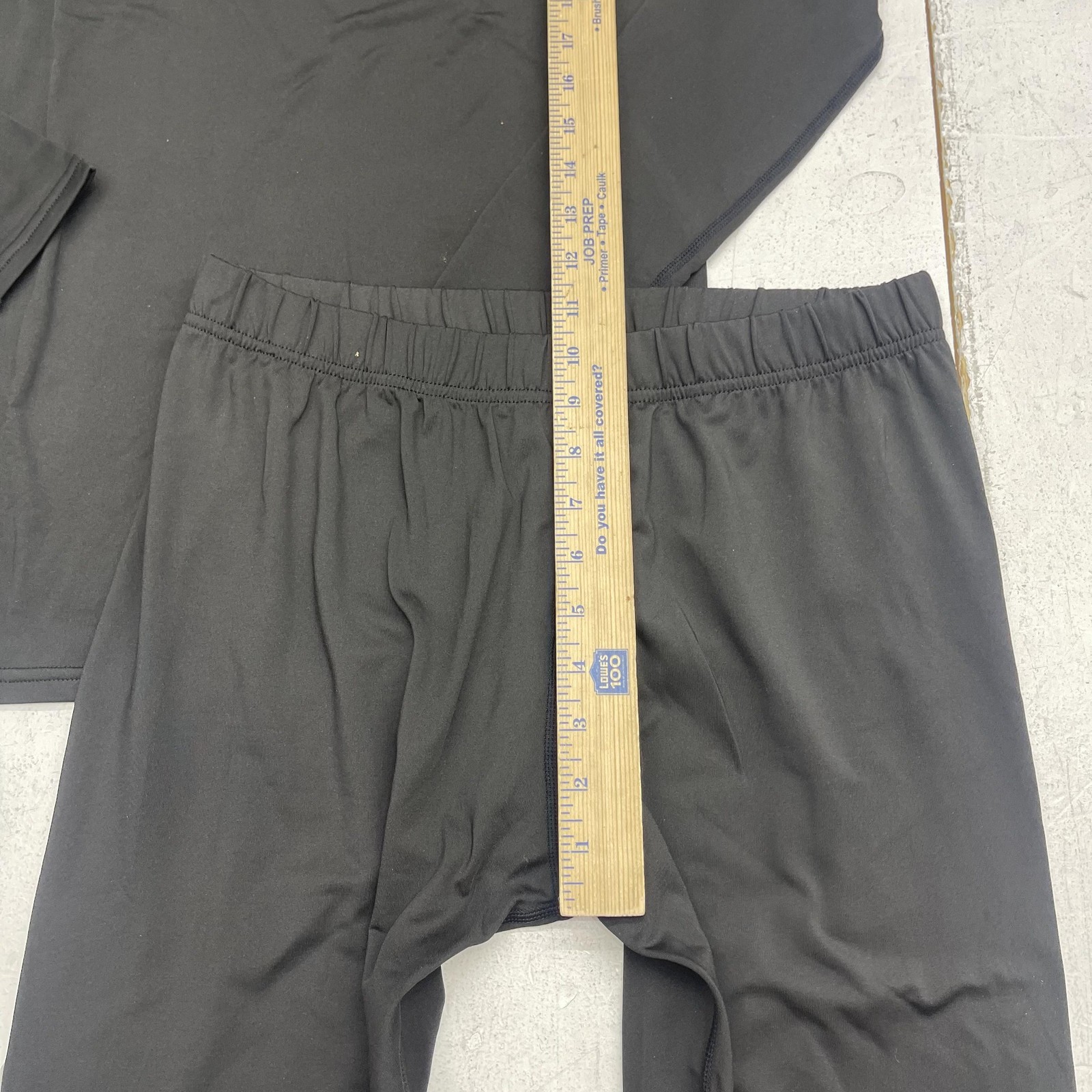 Thermal Long Johns Underwear Set Mens Medium Black Microfiber 2 Piece Base Layer