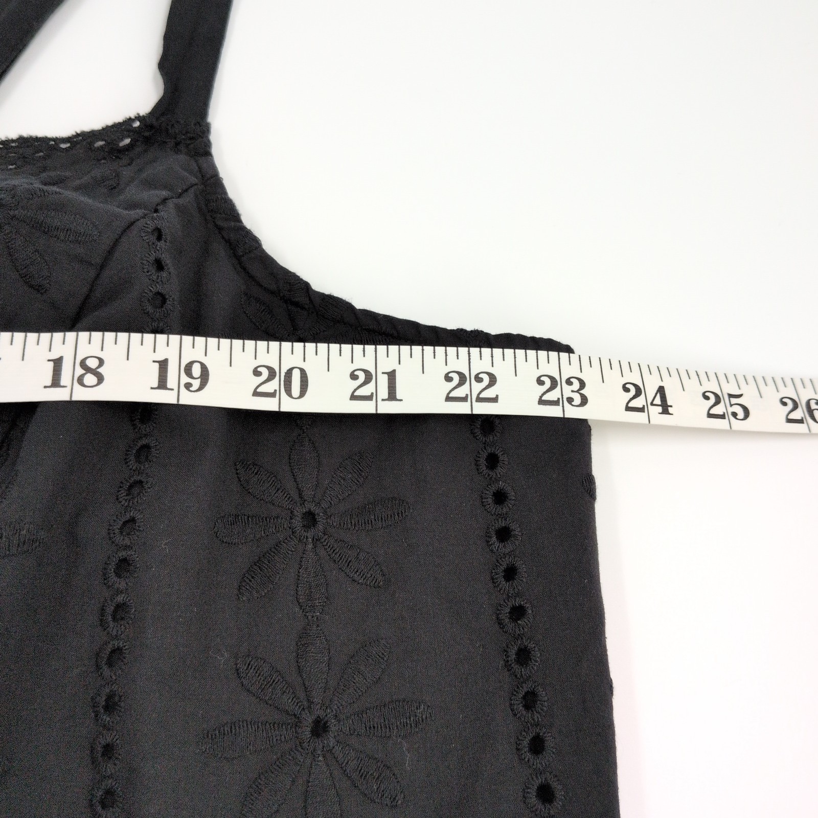 NWT Lace-Up Eyelet Bustier Corset Black Sz 3X Cotton Floral Embroidery Fabric