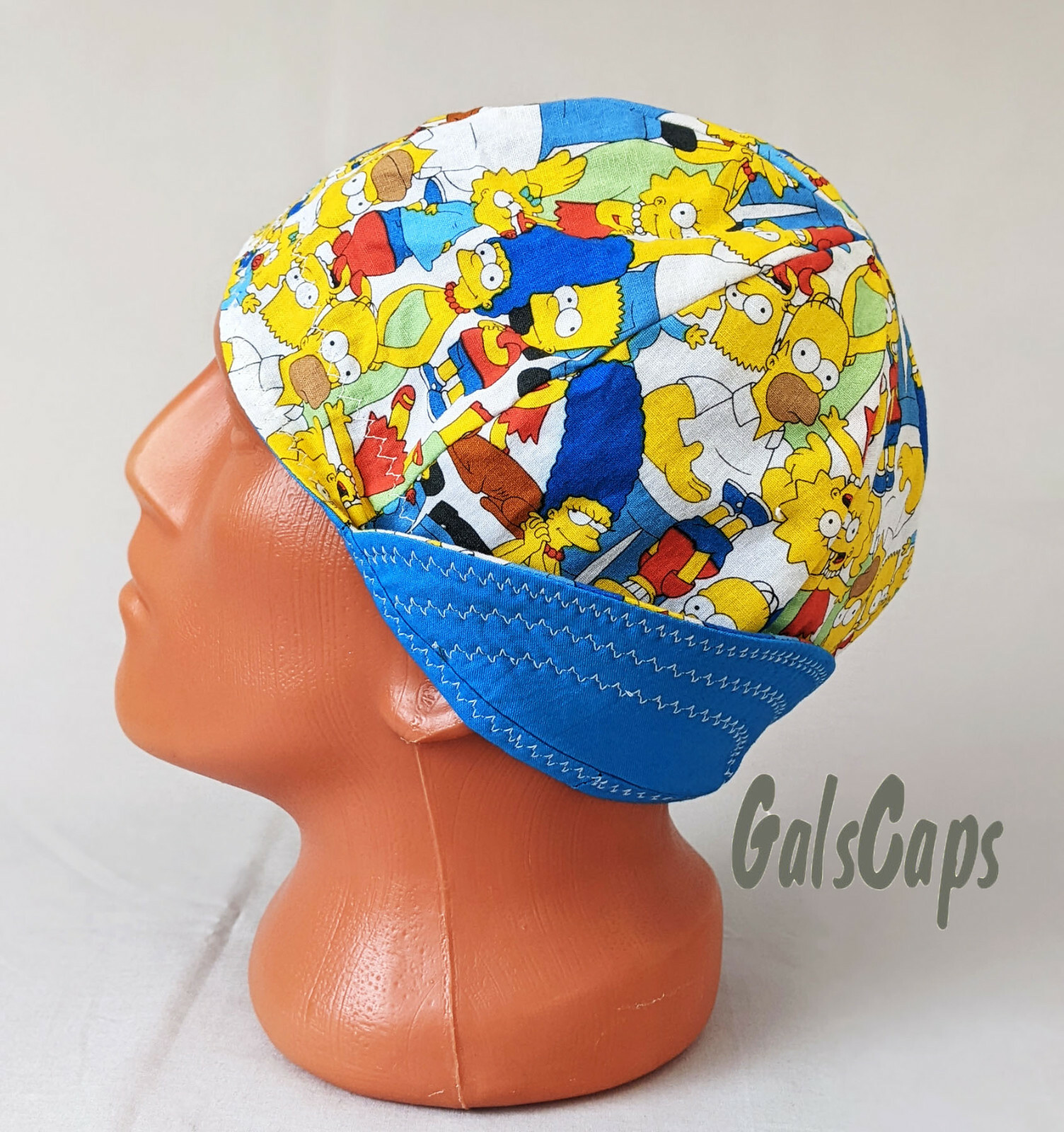 #19 Welders Hats Simpsons Print Bikers Caps, Welding Cap Hat, Cotton Made in USA