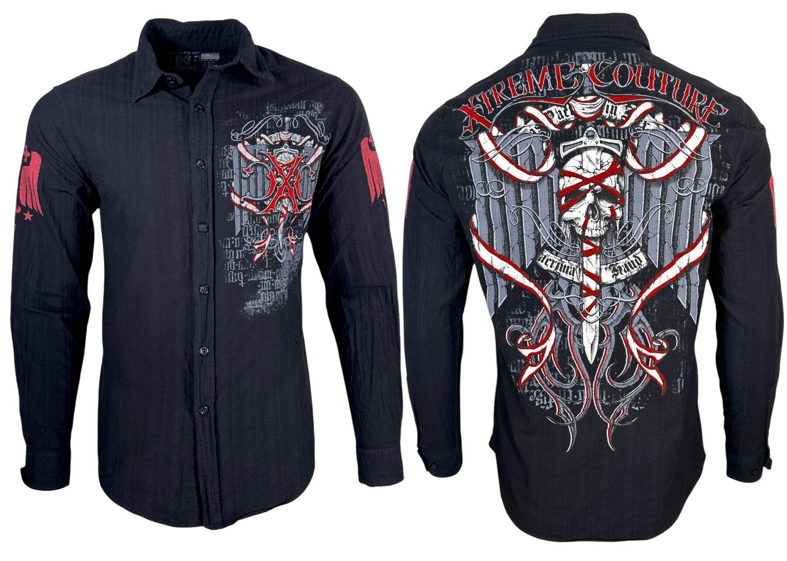 Xtreme Couture by Affliction Men’s Button Down Shirt Brawl