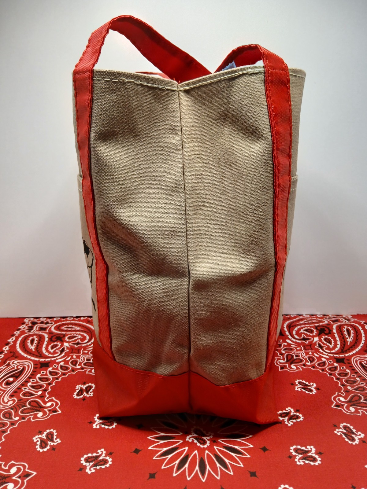 Buc-ee’s Mini Tote Bag ~ New 13×12 Market Bag Small Reusable ~ Canvas & Red Tote