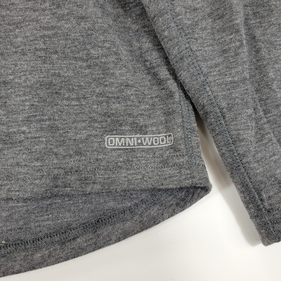 Omni Wool Long Sleeve Wool Blend Athletic Layering Shirt Mens Size XXL 2XL Gray