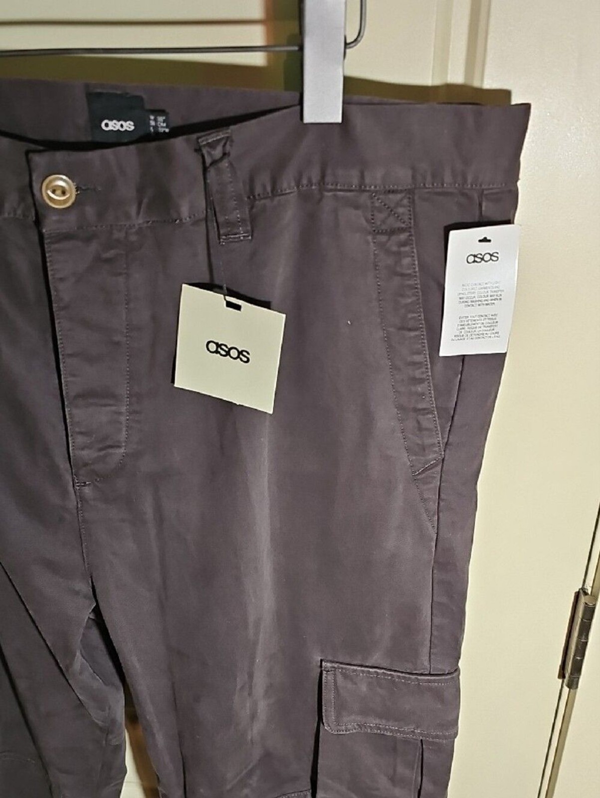 ASOS Men’s Cargo Pants in Charcoal Gray Size 38W 32L Reg.