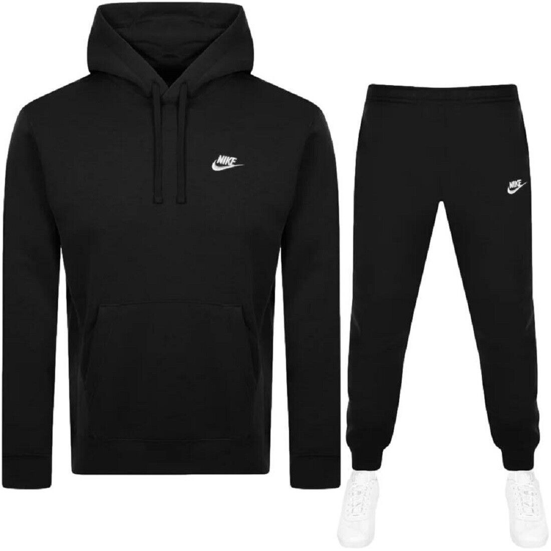 Mens Nike Gym Athletic Club Swoosh Hoodie Hooded Sweatshirt Pants Set New