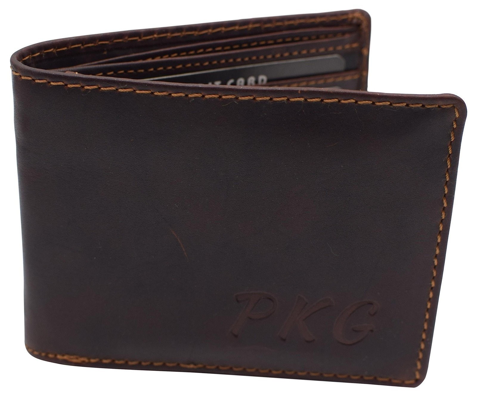 CAZORO Personalized Wallets Name Initials Men’s Vintage Leather RFID Blocking…