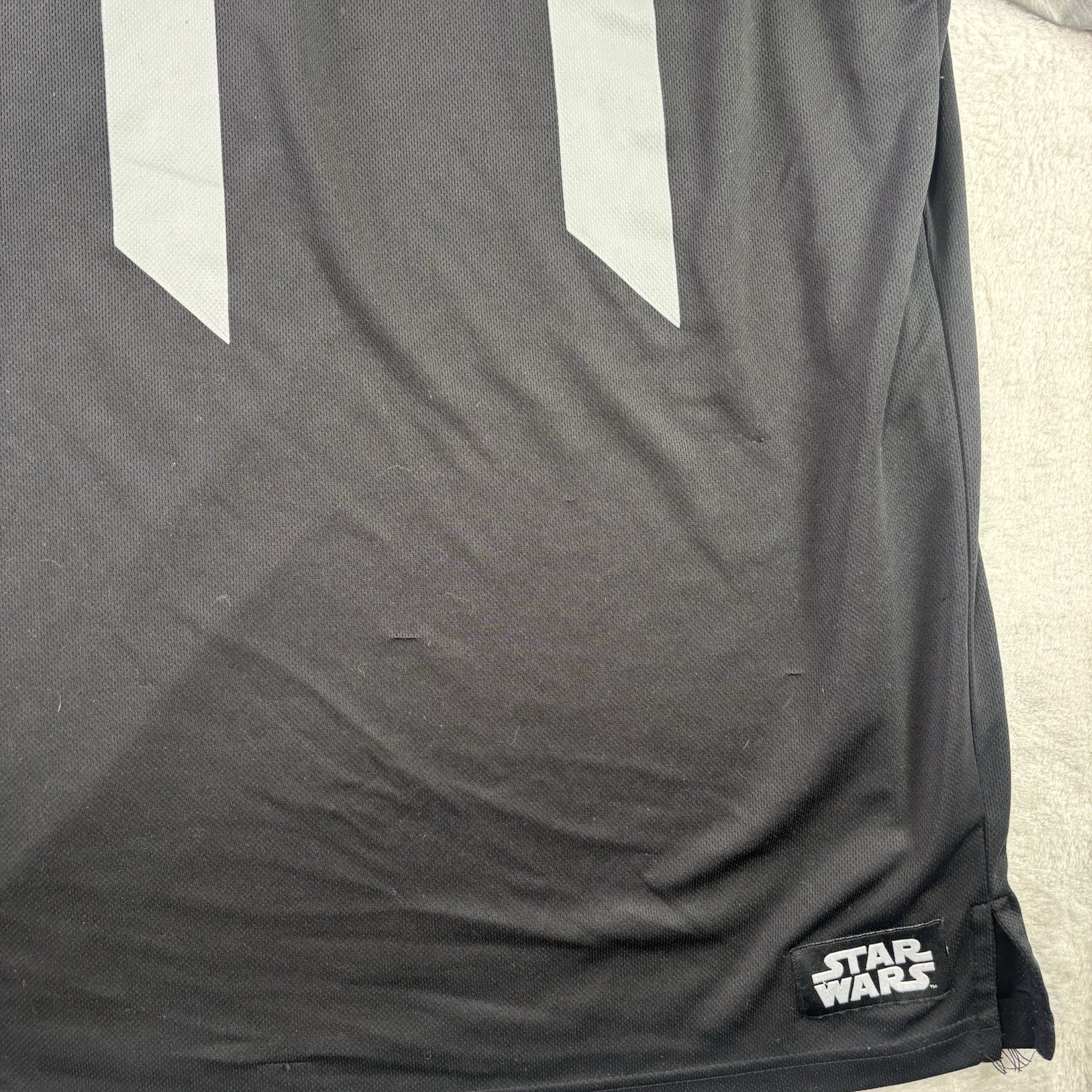 Star Wars Darth Vader #77 Black Grey Jersey Men’s XL Distressed