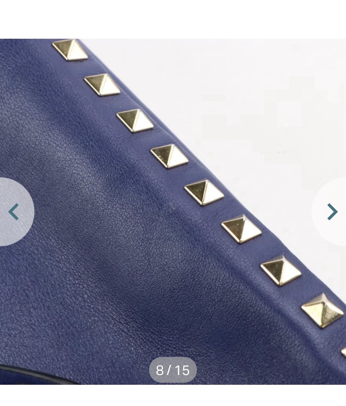 Valentino Garavani Rockstud Small Tote Blue leather spike, stud