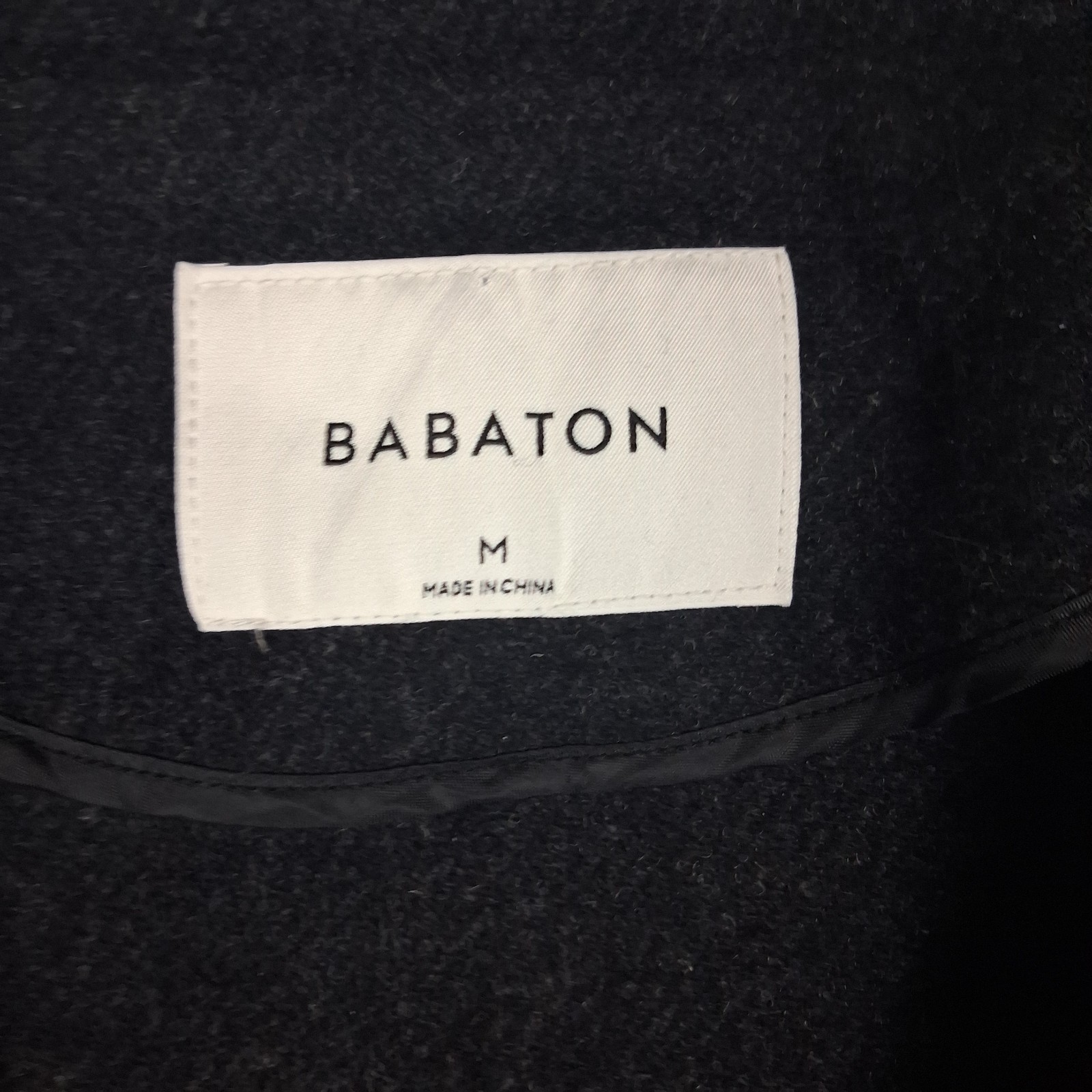 Aritzia BABATON Stedman Unlined Dark Grey Virgin Wool Blend Classic Coat, Size M