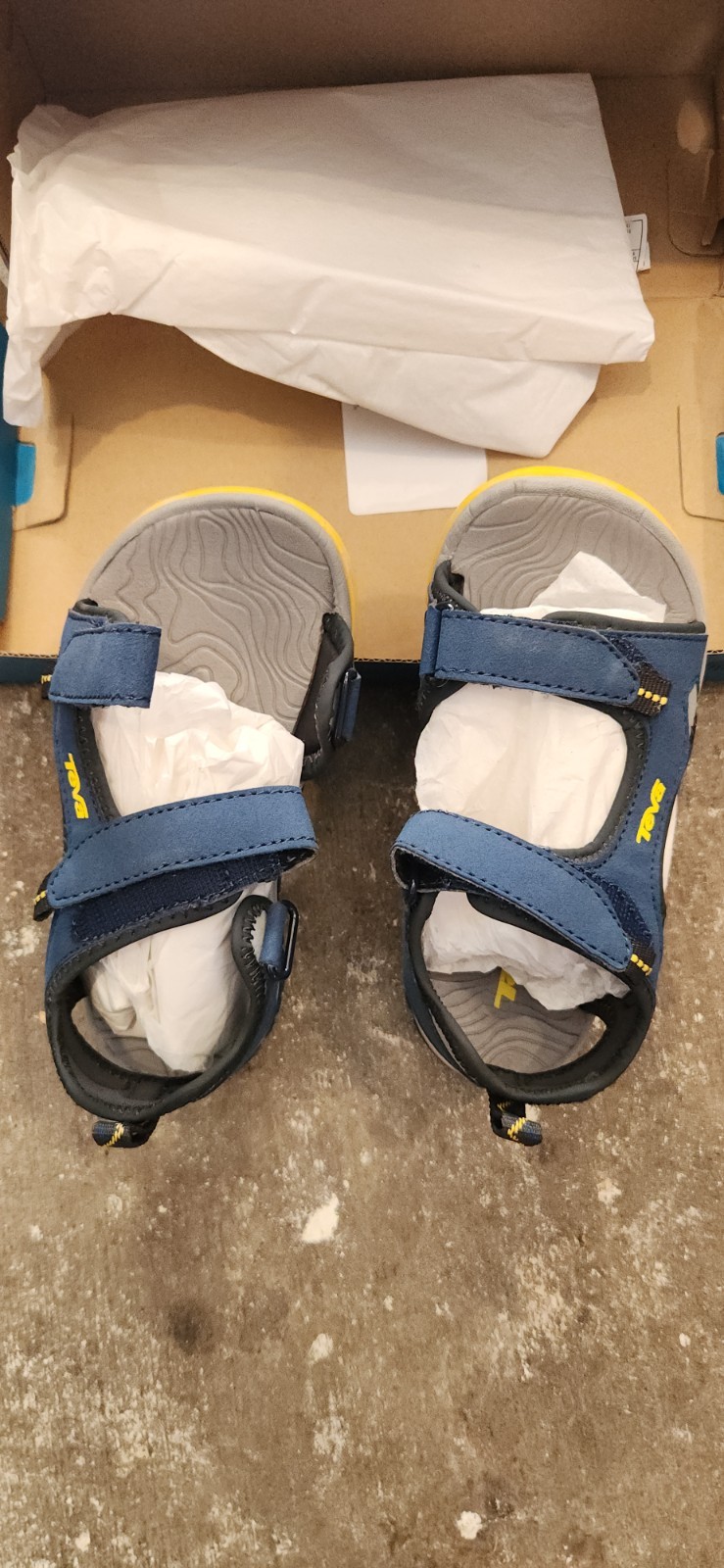 Teva Kids Tanzium Navy/Yellow Sandles Children Size 11