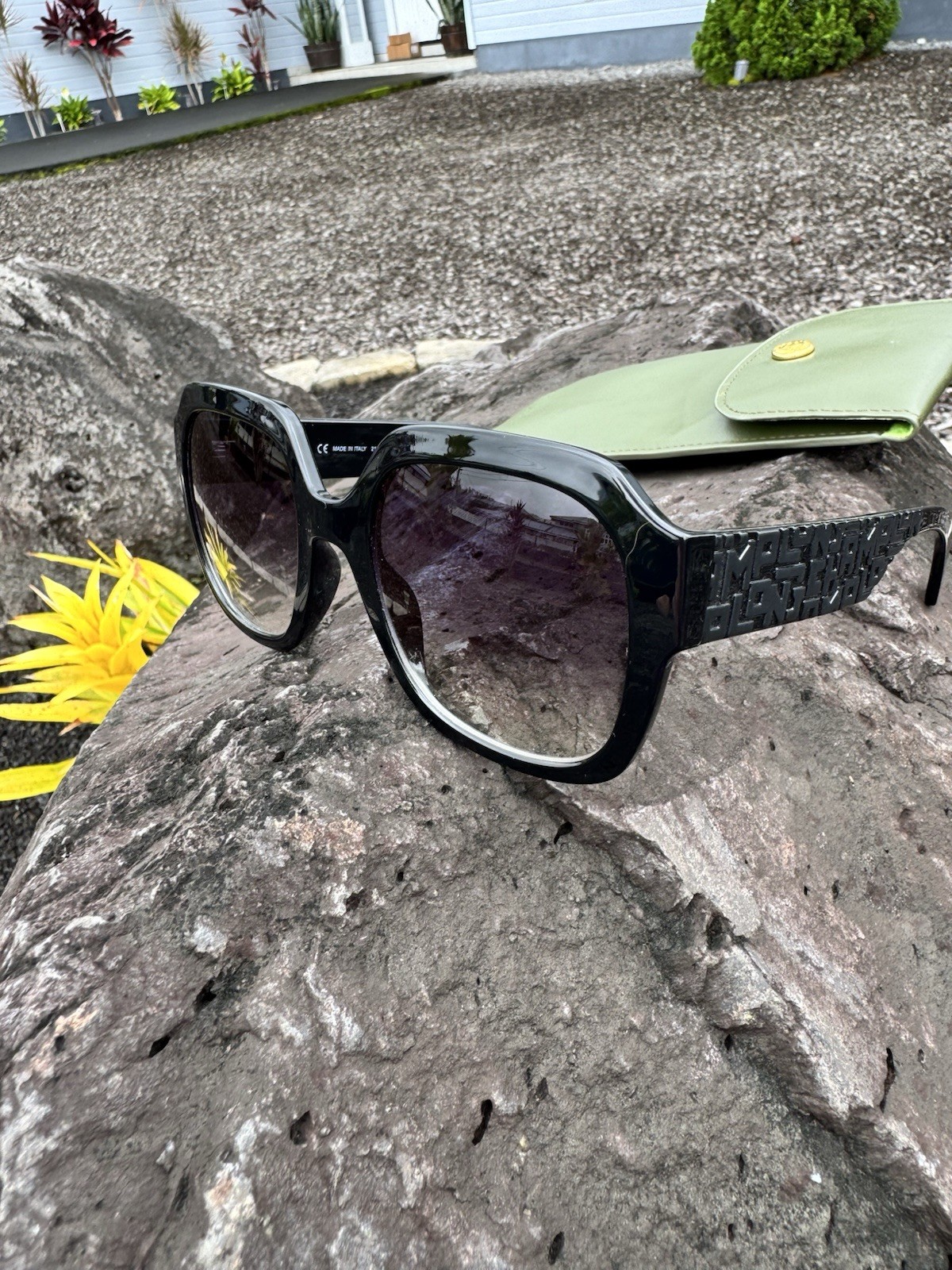 Longchamp LO690S Black Oversized Square Sunglasses Made in Italy case 54□21 140