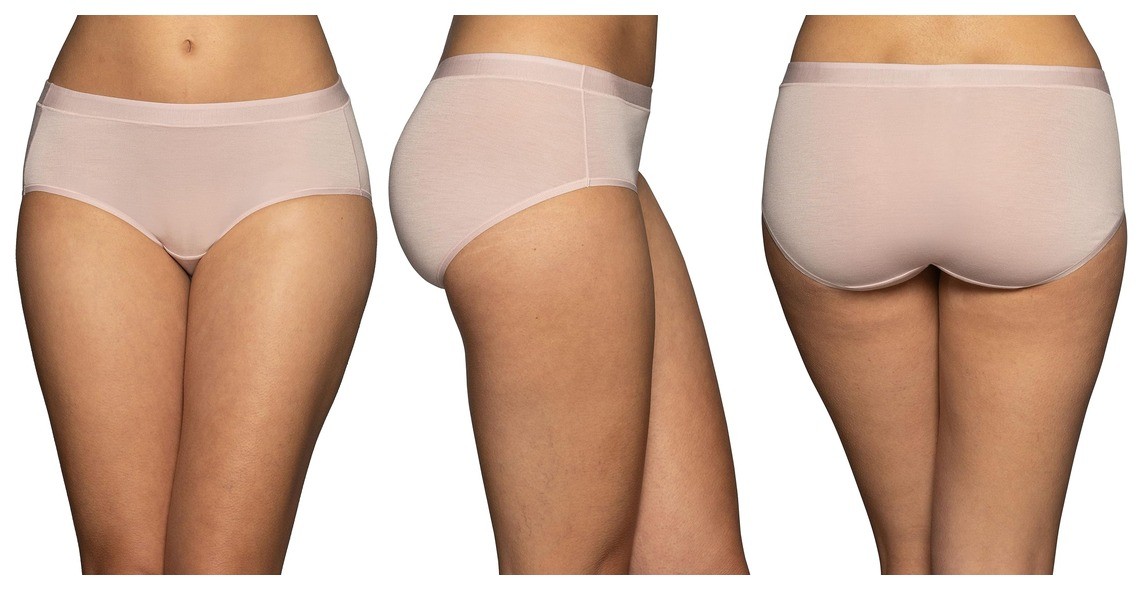 3 Pack Vanity Fair Beyond Comfort Modal Hipster Rose Mist Panties Sz 5-6 NWT