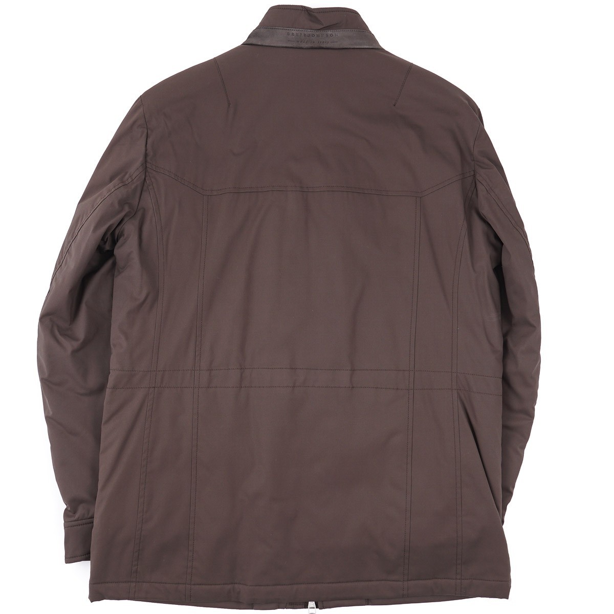 Brett Johnson ‘Lugano’ Brown Padded Silk Safari Field Jacket S (Eu 48) NWT