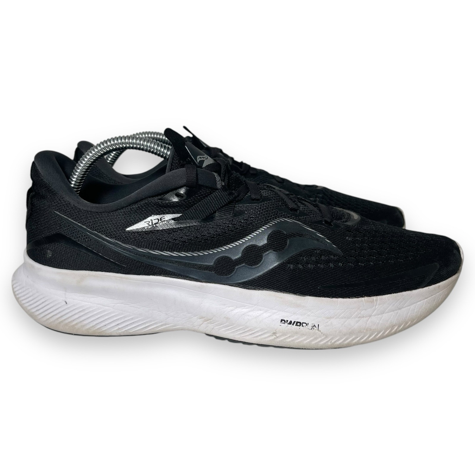 Saucony Men’s Black Ride 15 Synthetic Mesh Running Athletics Size 9.5