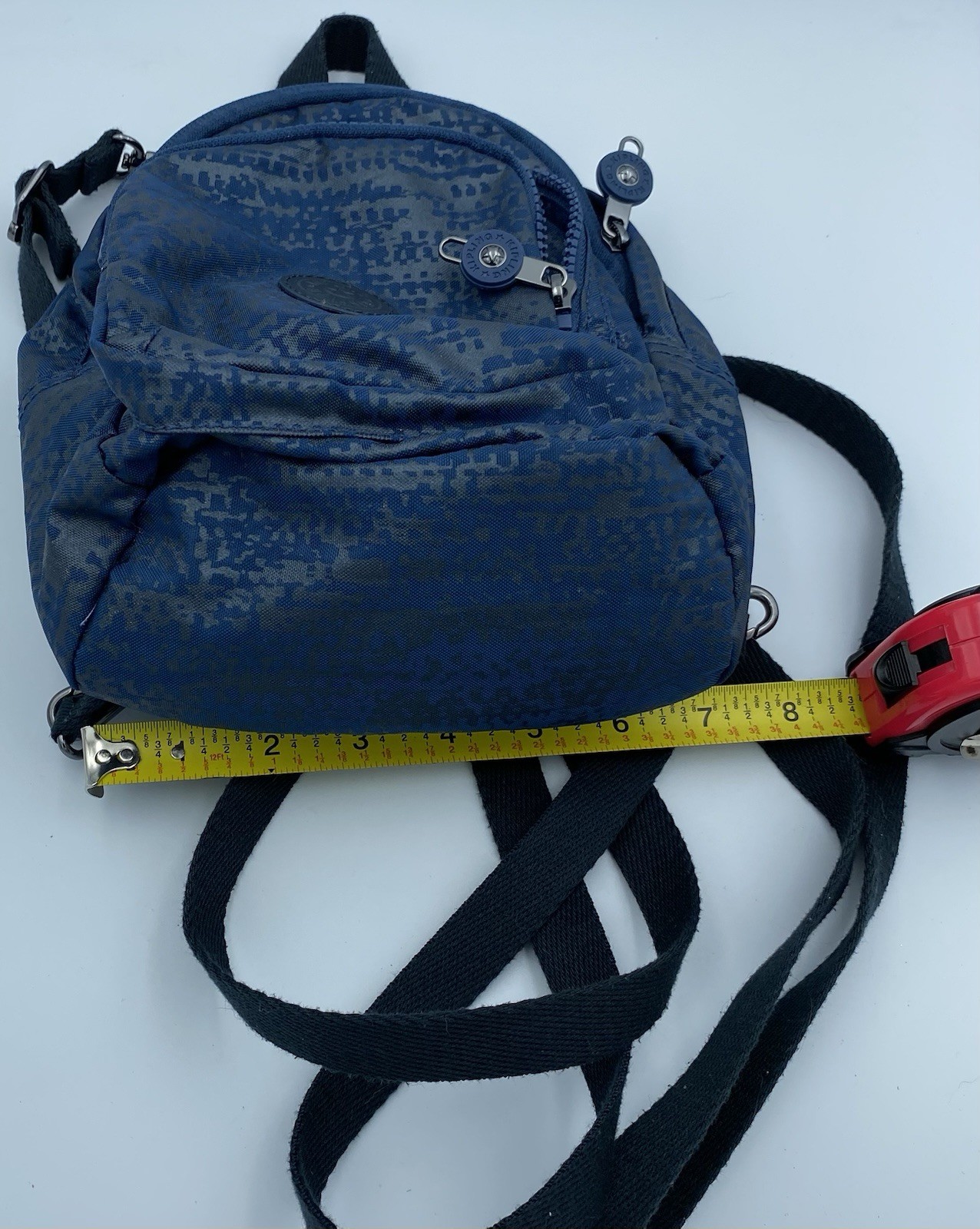 Kipling Lovebug Small Travel Backpack Bag Blue Eclipse Black Strap