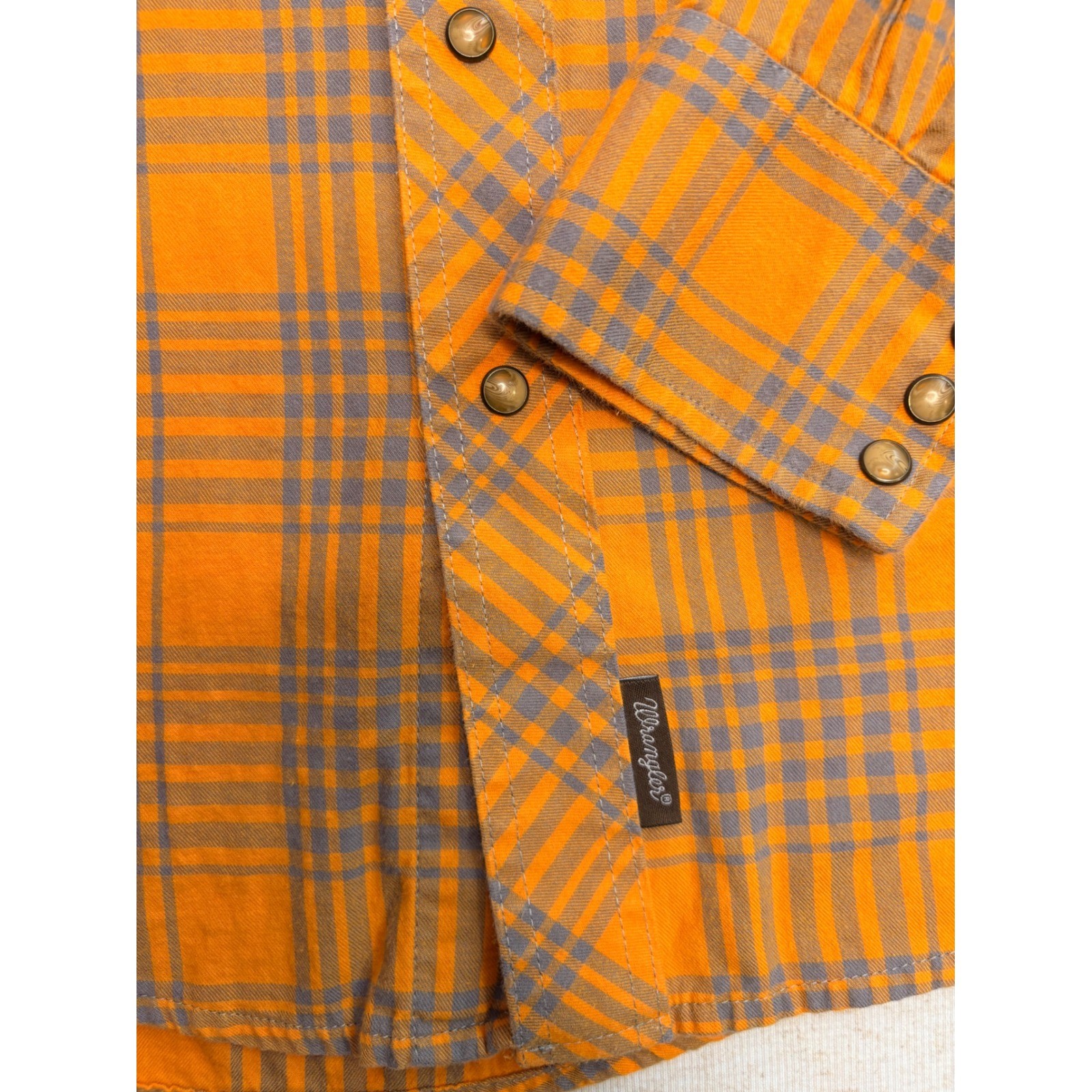 Wrangler Retro Premium Mens Large Tennessee Volunteers Plaid Western Snap Shirt