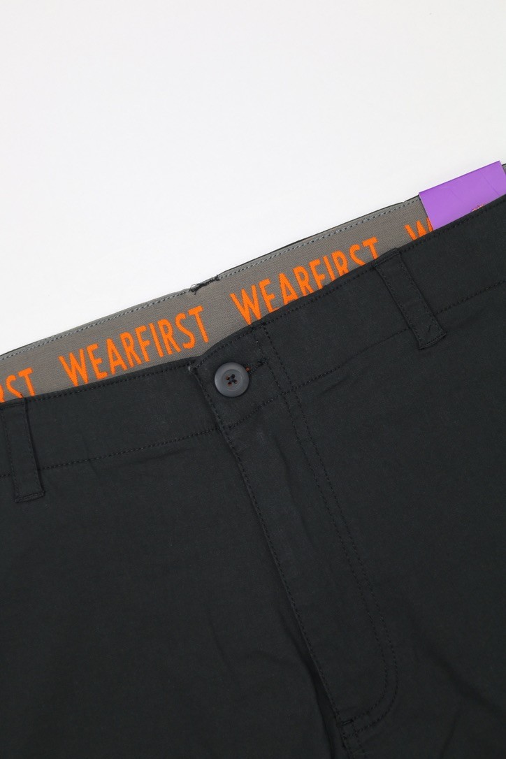 Wearfirst Mens Cargo Short Black Sz 2XL 9in Inseam Stretch Soft Touch Comfort