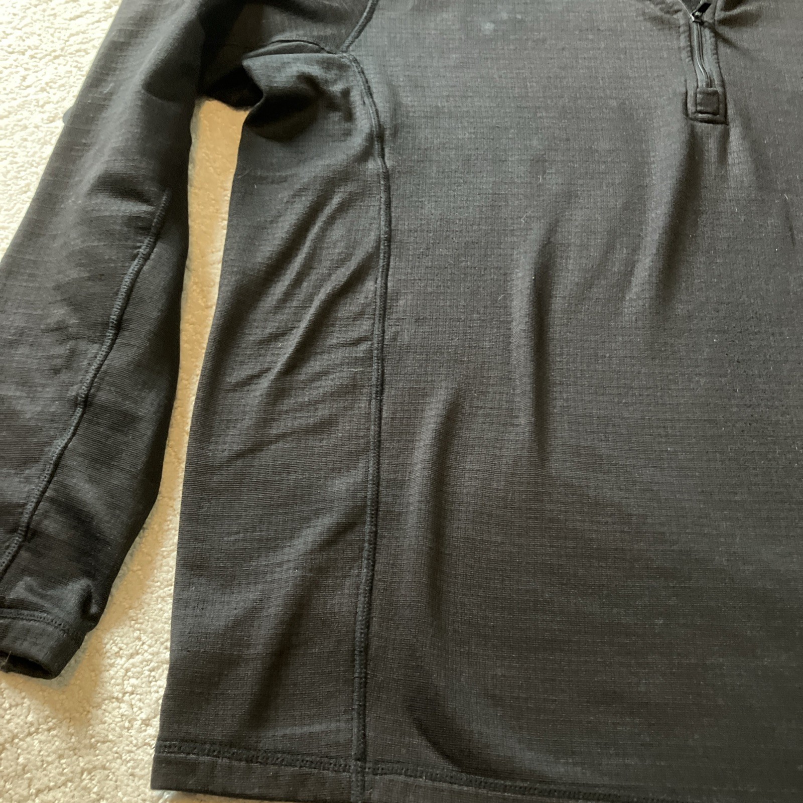 Mercedes Benz Mens Long Sleeve Quarter Zip Athletic Performance Pullover Black L