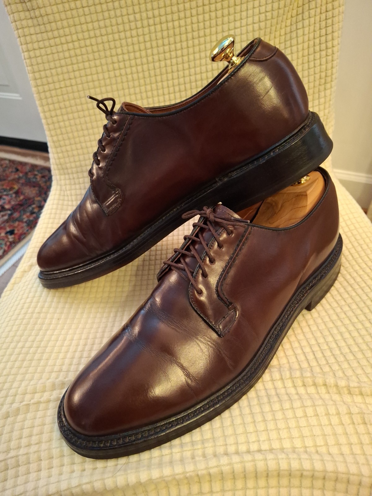 Vintage Bostonian Men Oxblood Oxfords Leather Uppers, Lining & Soles 10 D/B US