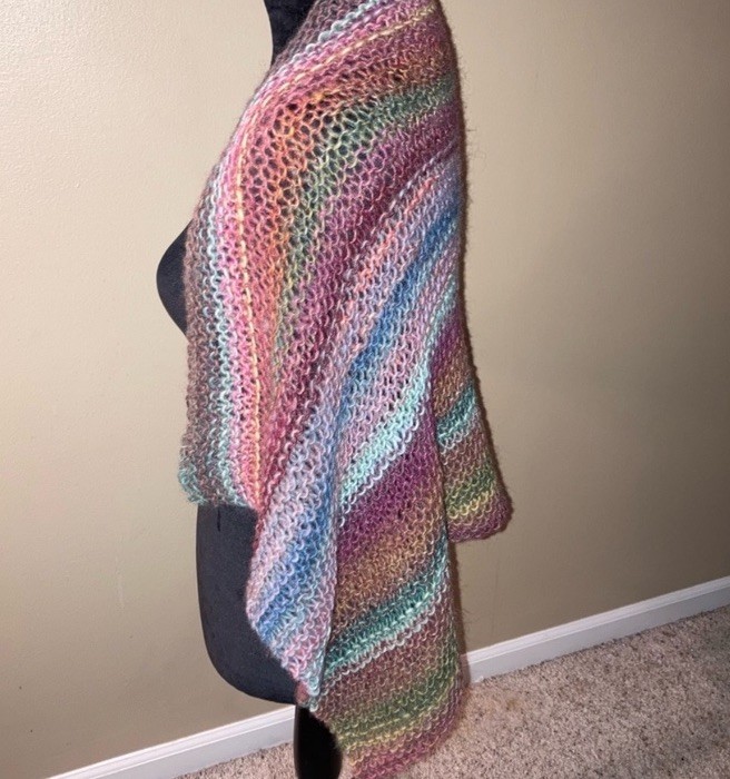 Handmade Knit Wrap Scarf 60 x 20 inches – FREE SHIP