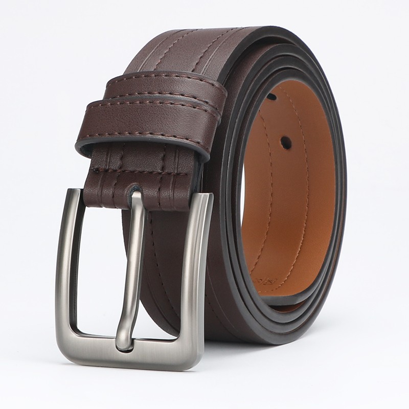 Men’s Belt Full Grain Leather Classic pin-buckle belt for Men