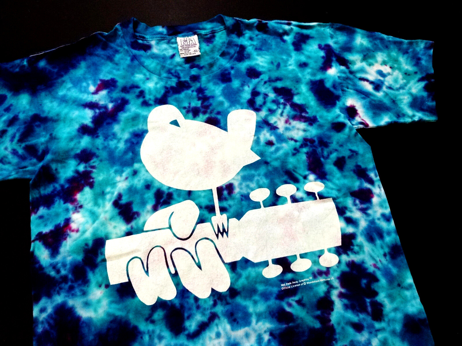 Woodstock Shirt T Shirt 1994 Vintage Music Art Fair Bob Dylan Santana Tie Dye XL