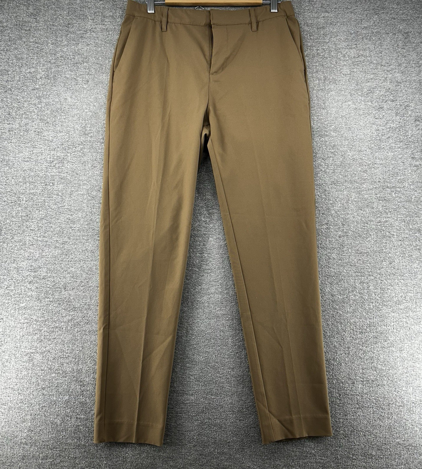 BYLT Golf Performance Chino Pants Men Size 33 Brown Casual Elastic Waist