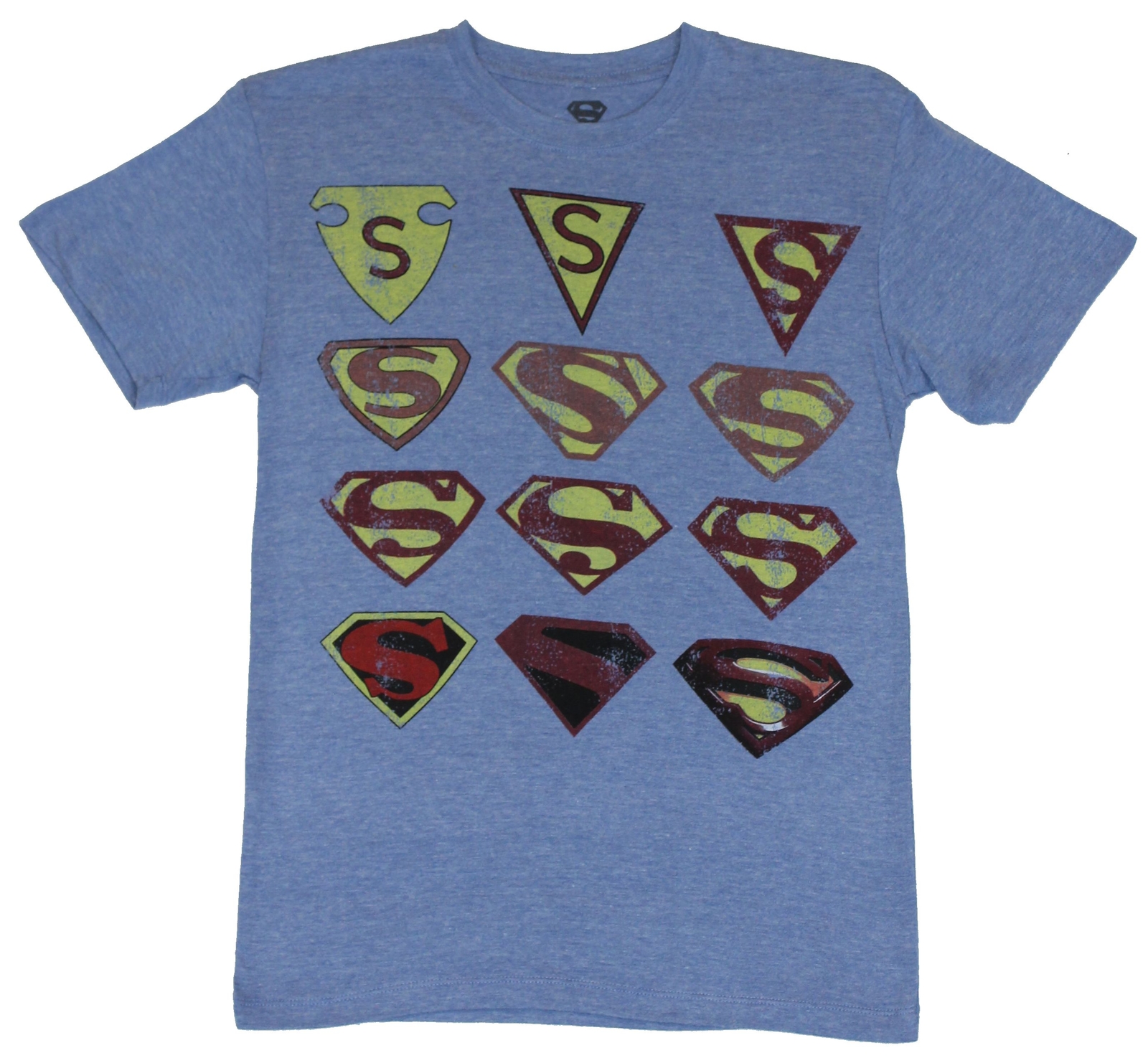 Superman DC Adult New T-Shirt – Distressed Historic Shield Collection on