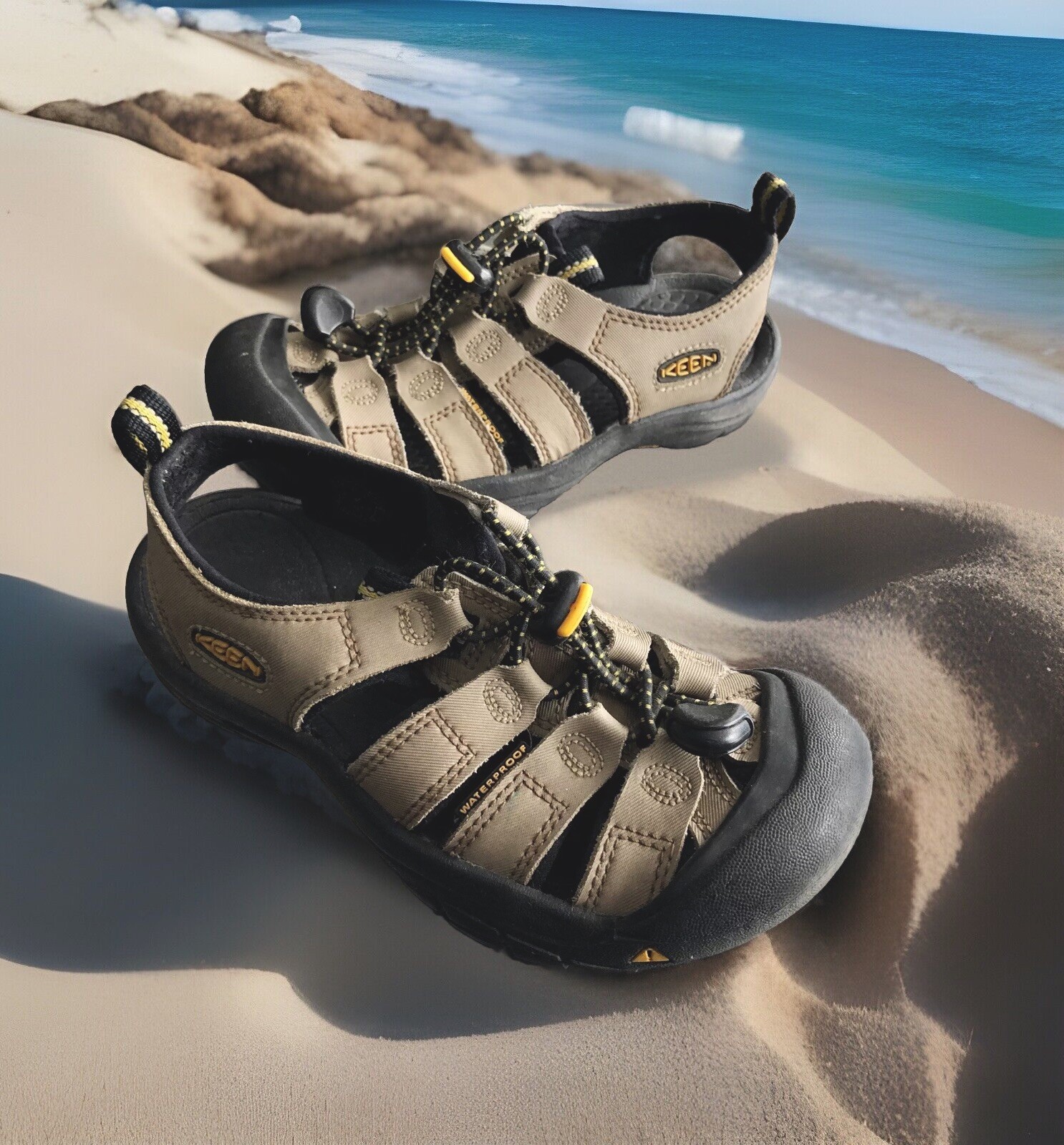 KEEN NEWPORT H2’ WATERPROOF SPORT SANDALS KHAKI BEIGE (TODDLERS) SIZE 13C