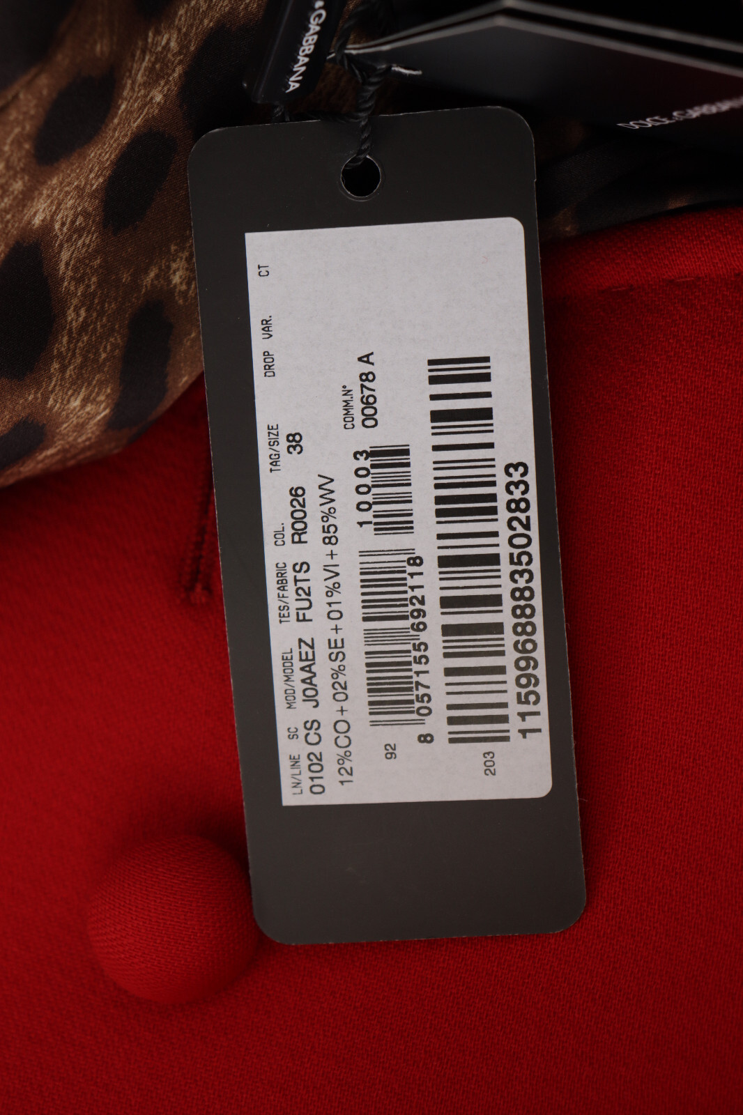 DOLCE & GABBANA Jacket Red Leopard Wool Trenchcoat IT36 / US2 / 2XS RRP $4500