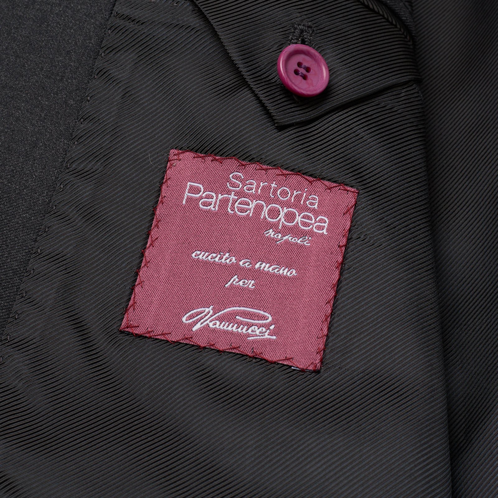 SARTORIA PARTENOPEA x VANNUCCI Gray Wool Super 110’s Handmade Suit EU 58 US 48