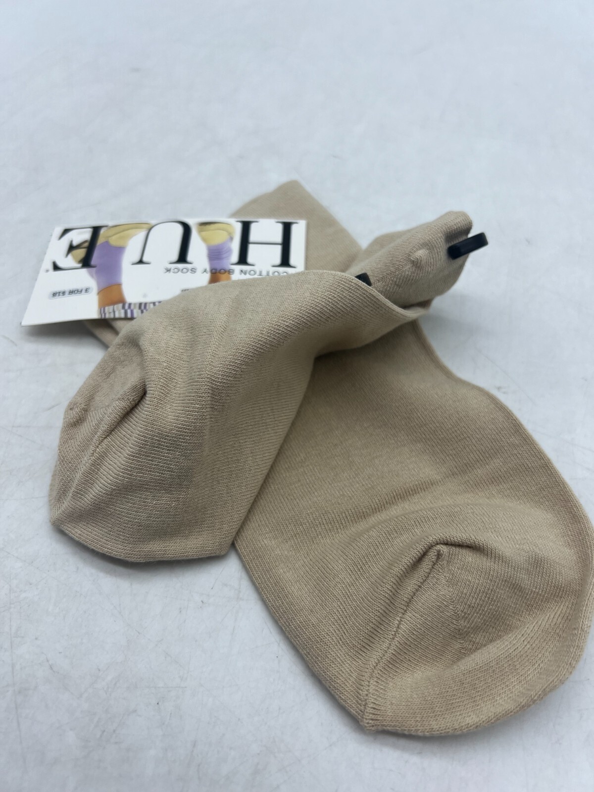 HUE Beige Cotton Body Sock One Size Socks U6373 One Pair