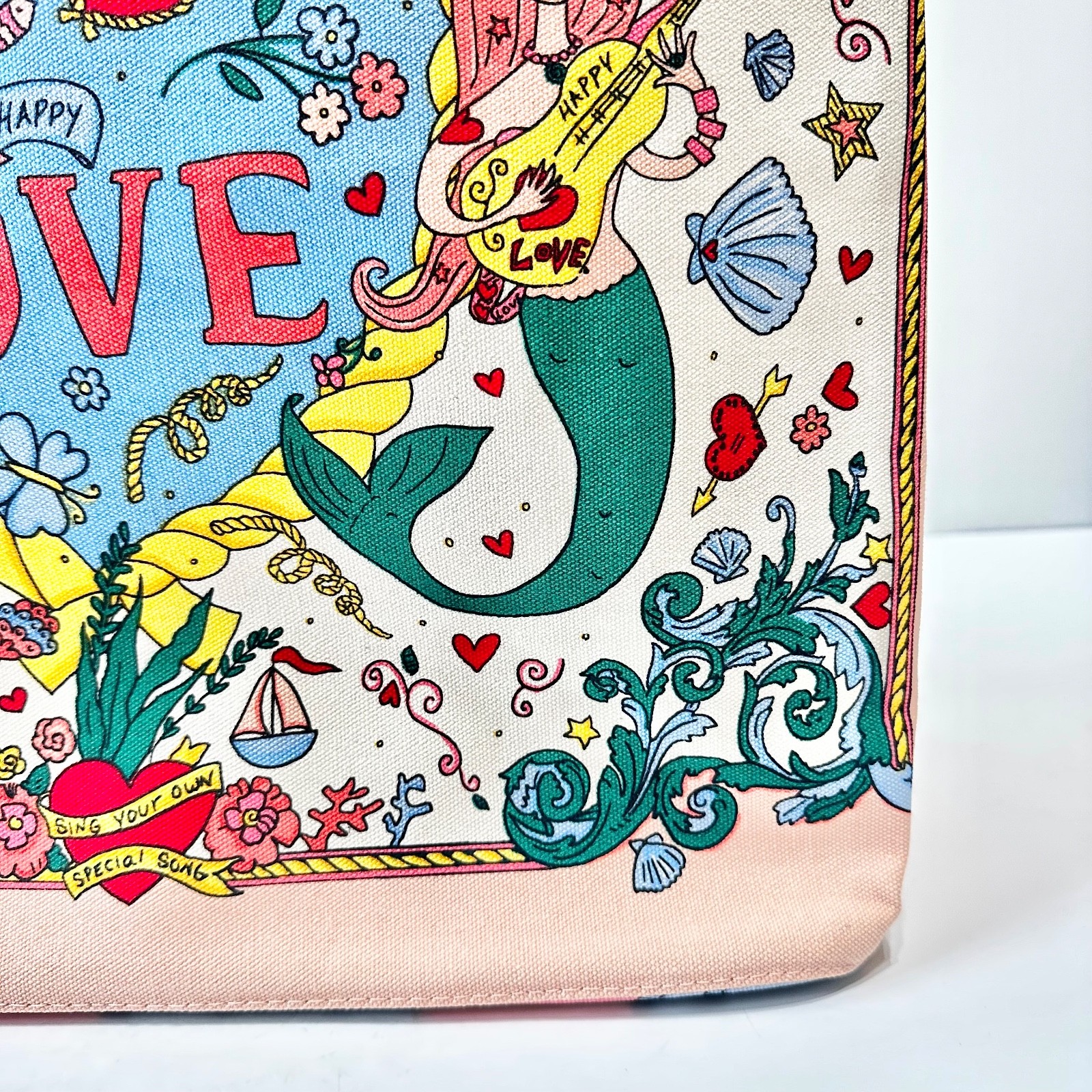 Brighton Siren’s Song Mermaid Canvas Tote Bag New With Tags