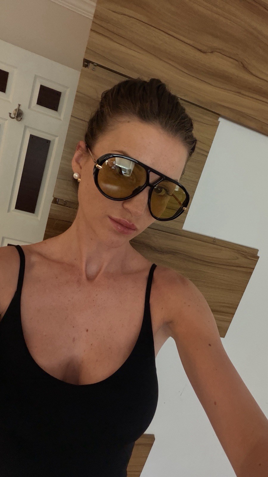 Bottega Veneta BV1273 Oversize Sunglasses Black Frame Yellow Lens USA Fast Ship