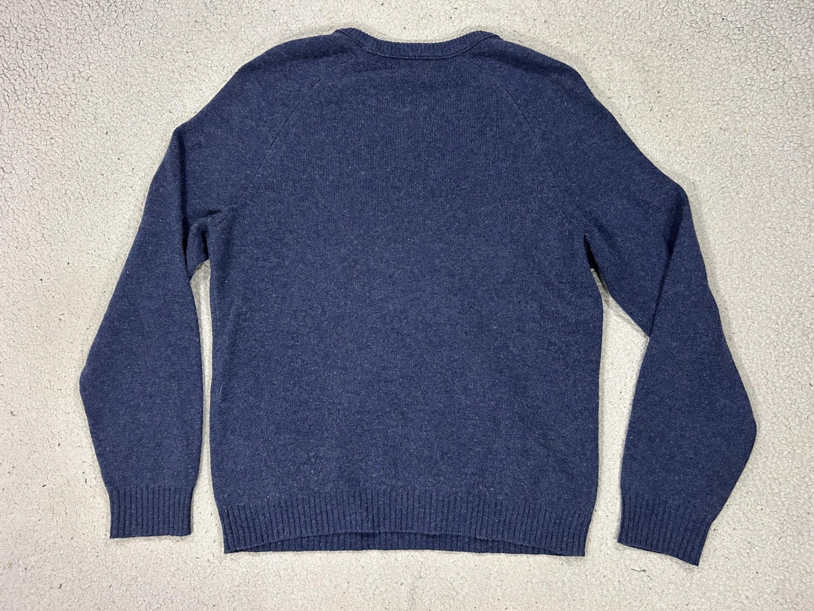 Outerknown Sweater Mens Large Blue Recycled Cashmere Merino Crewneck Soft Knit