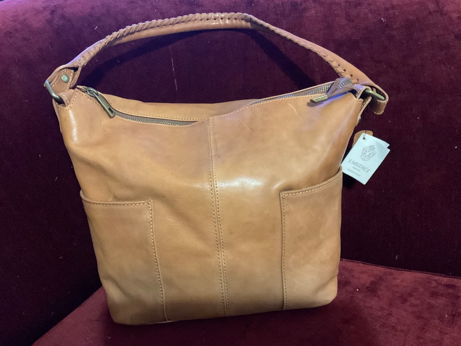 Medici Leather Shoulder Saddle Bag Made In Italy
