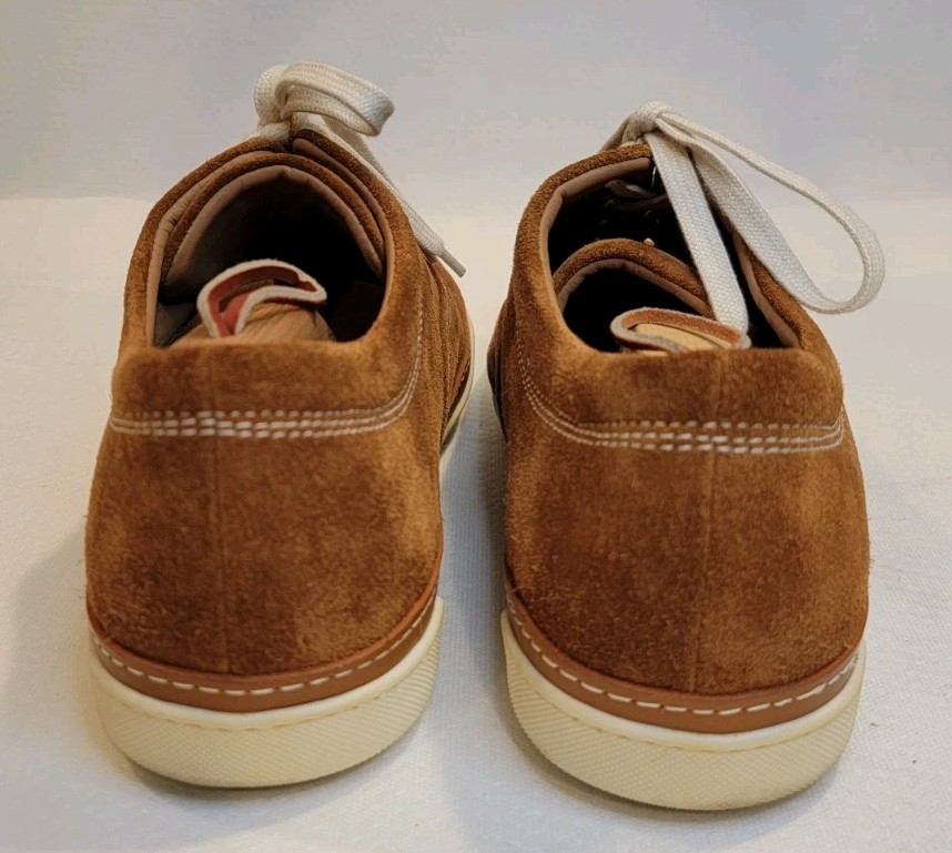Allen Edmonds Porter Brown Suede Oxford Sneakers Men Size 10.5 D Lace Up Sneaker