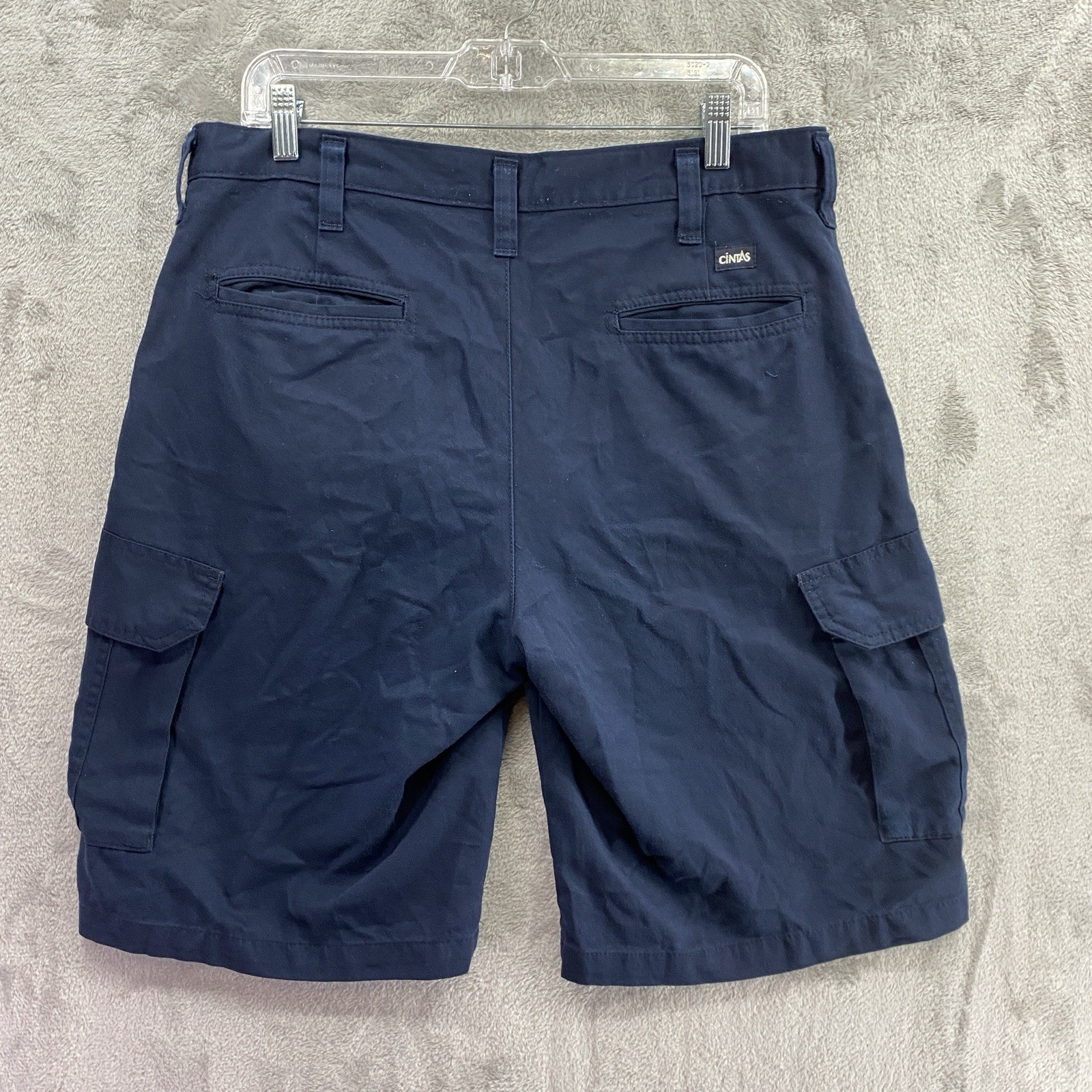 Cintas ComfortFlex Cargo Work Shorts Men Size 34 Navy Uniform 6 Pocket Free Ship