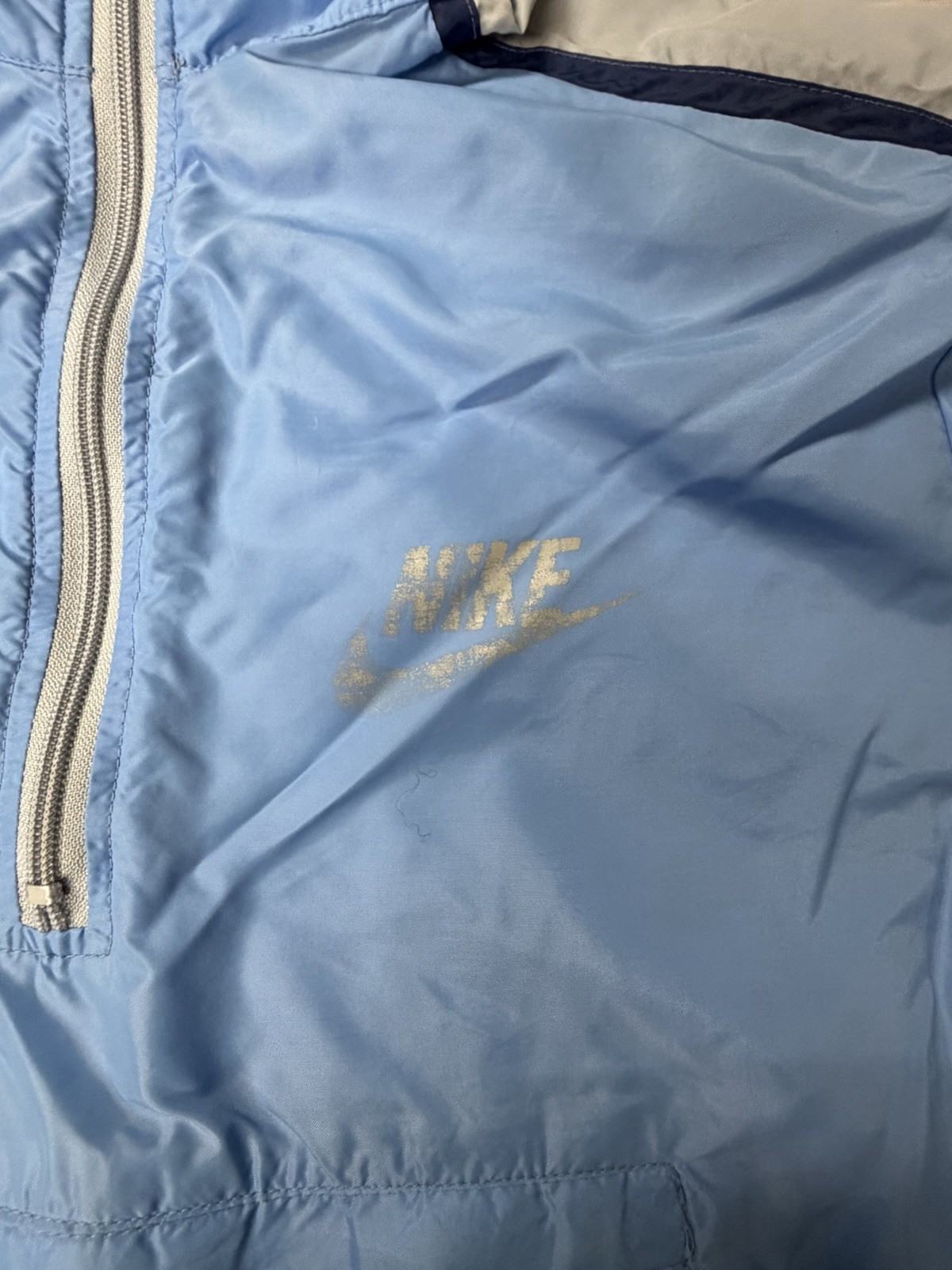 Vintage Made in USA 70s/80s Nike Zip Up Windbreaker Jacket Mens Size Small Blue