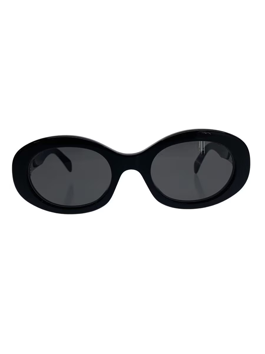 CELINE Triomphe Logo Acetate Frame Sunglasses Oval Black Women’s CL40194U