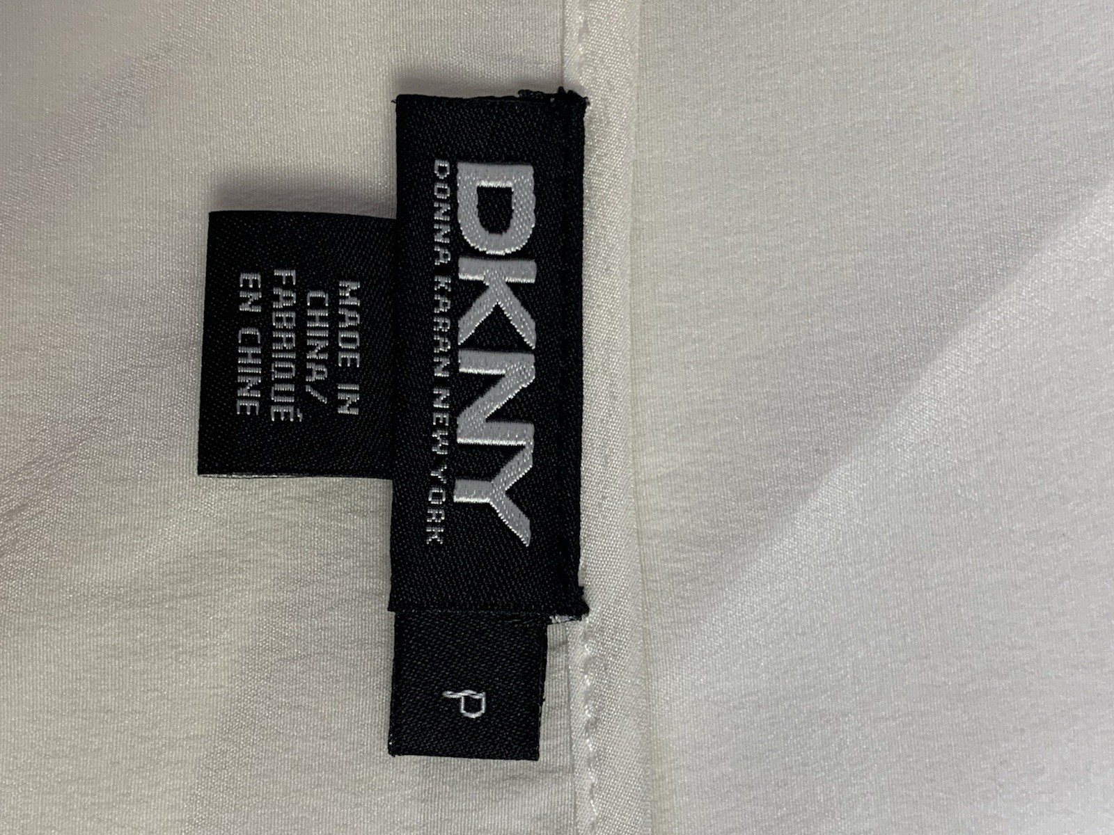 DKNY Silk Blend White Asymmetric High Low Tunic Tank Top Sleeveless Blouse P