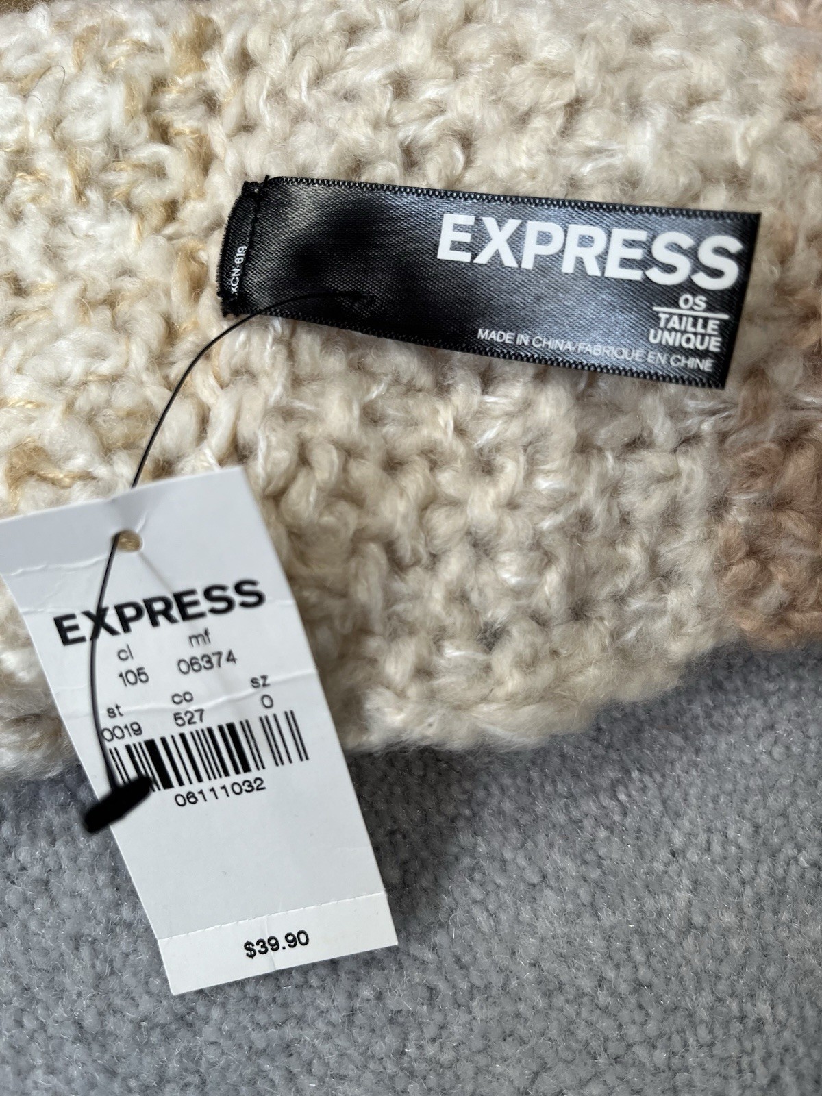 Express Infinity Scarf Scarves Wool & Acrylic Blend – Brand New