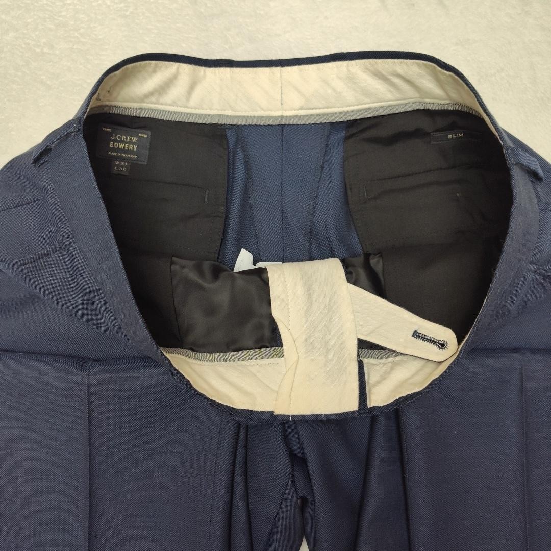 JCrew Pants Mens 31×30 Blue Wool Slim Bowery Dress Slacks Suit Trousers Work