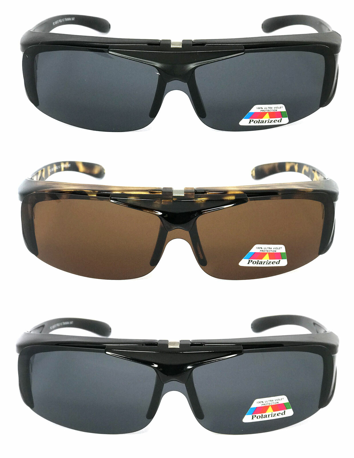 Flip Up Fit Over Sunglasses Polarized Lens Over PRESCRIPTION GLASSES UV400
