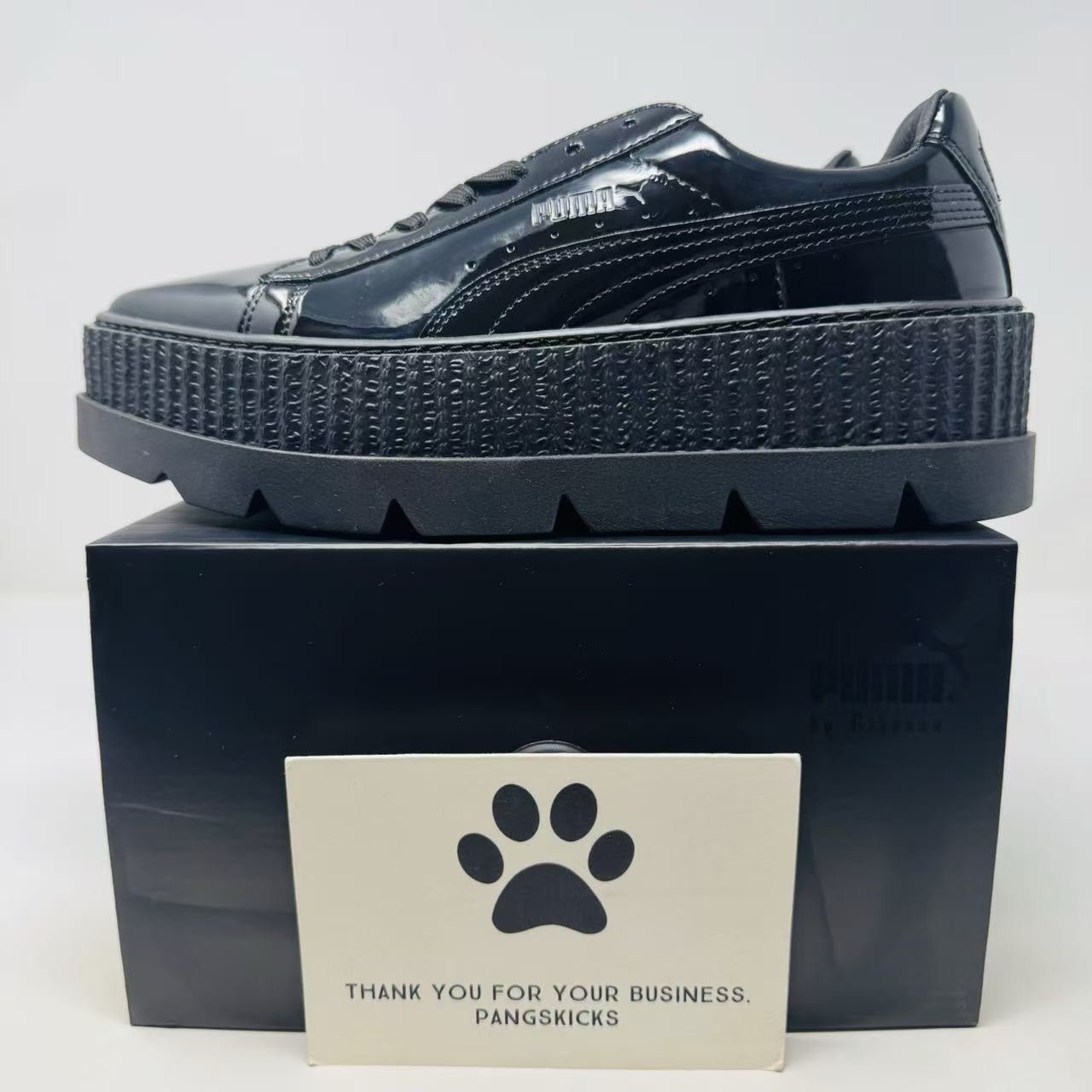 Puma Fenty by Rihanna Pointy Creeper Patent Black 366270-01 Women’s Size 7