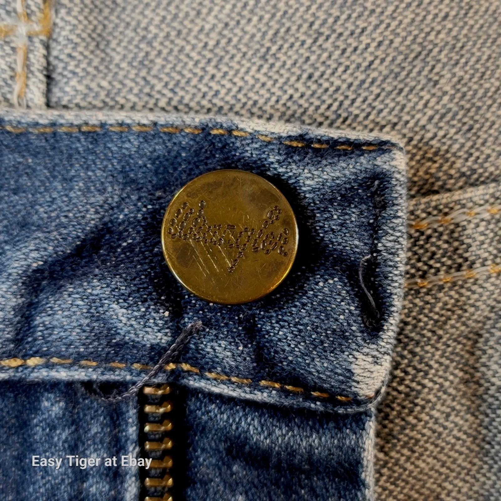 VTG Wrangler Mens 47MWZ Regular Fit Cowboy Cut Jeans 47MWZPW 38×30 Crease Starch