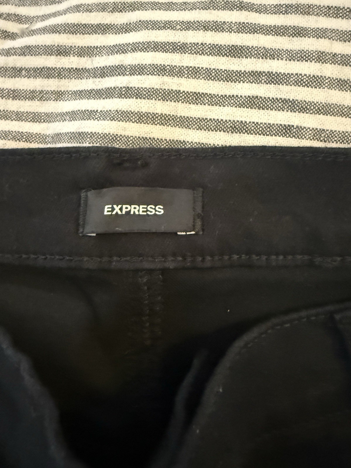 Express Women’s Black Solid Mid Rise Skinny Stretch Denim Jeans Size 16R