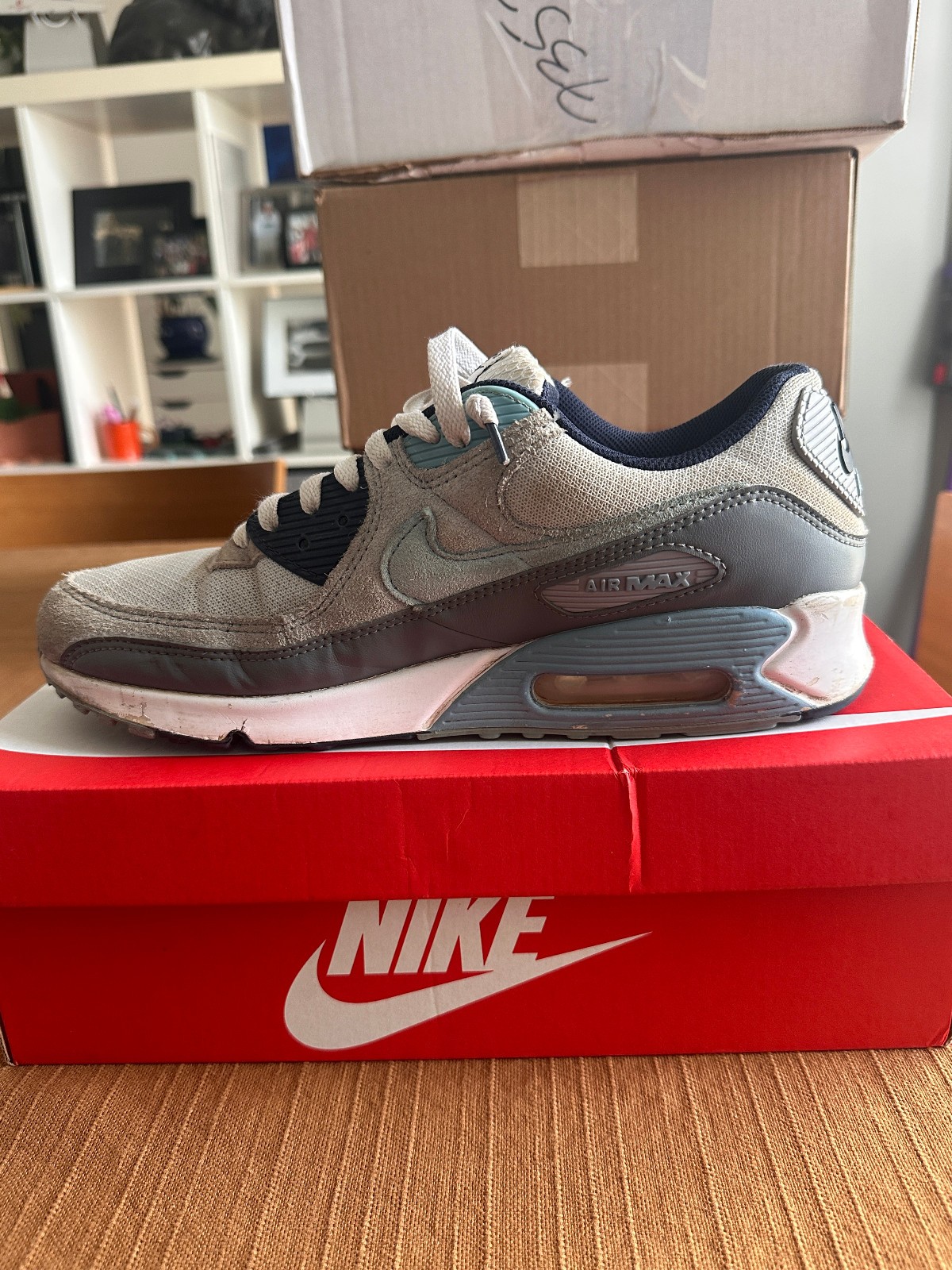 Nike Air Max 90 Pure Platinum Worn Blue Men’s Size 11