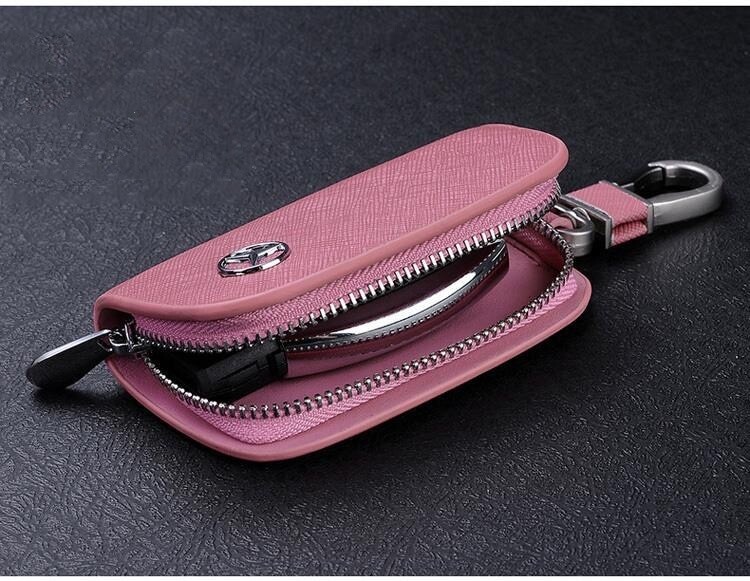 Car Key Bag Genuine Leather Mercedes-Benz Key Pouch Premium Leather Key Holder