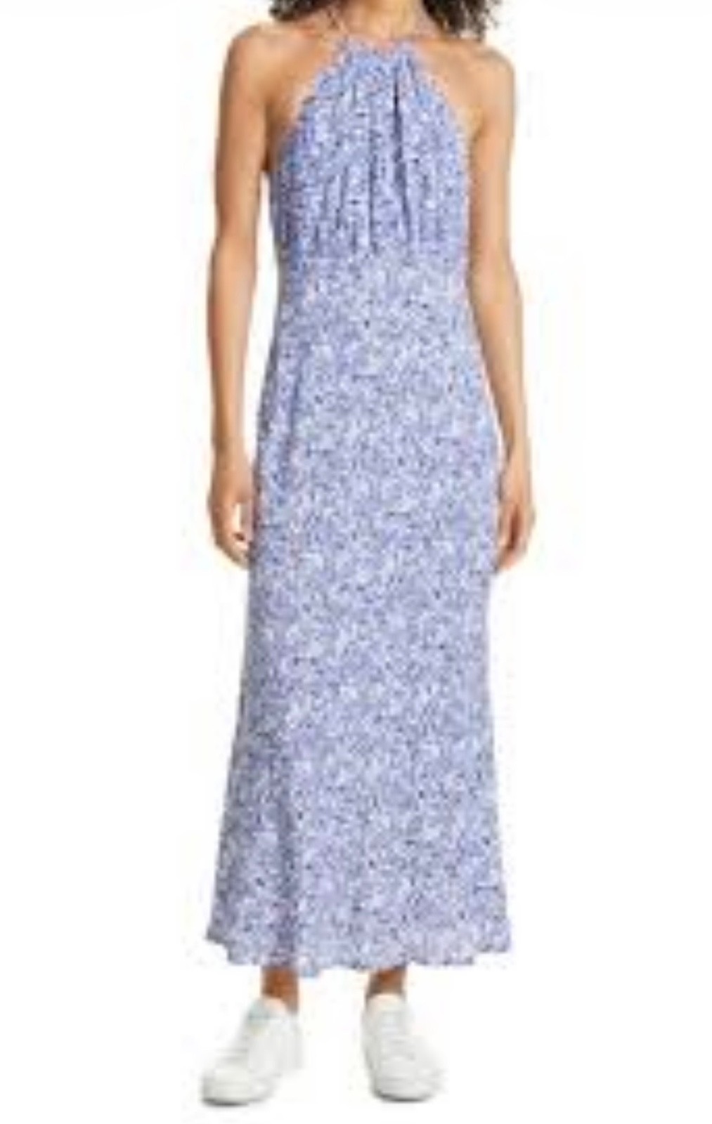 RIXO London Sydney Lilac Meadow Halter Neck Floral Maxi Dress UK 10 US 6